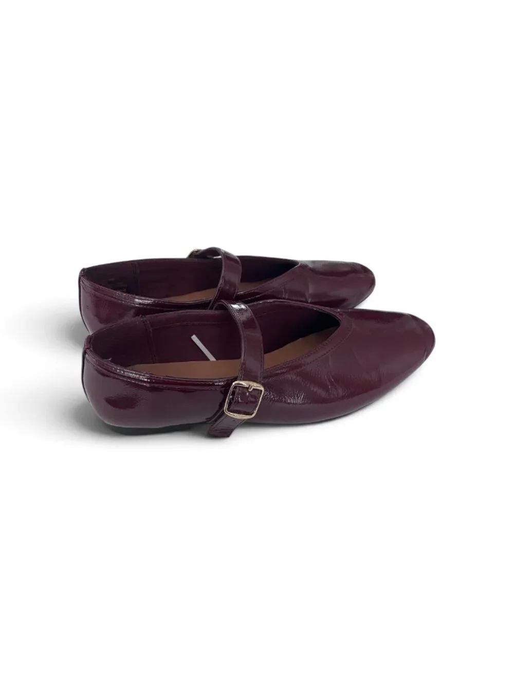A New Day Elena Patent Mary Jane Flats - Burgundy (Size 9)